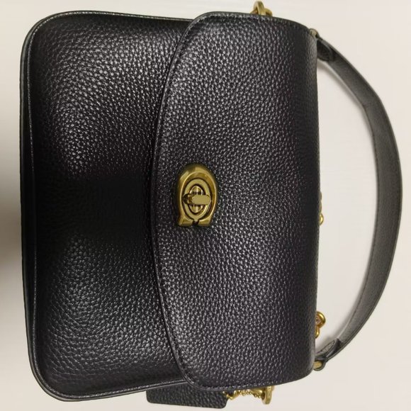 Coach Handbags - Coach Polished Pebbled Cassie Crossbody Handbag in Black